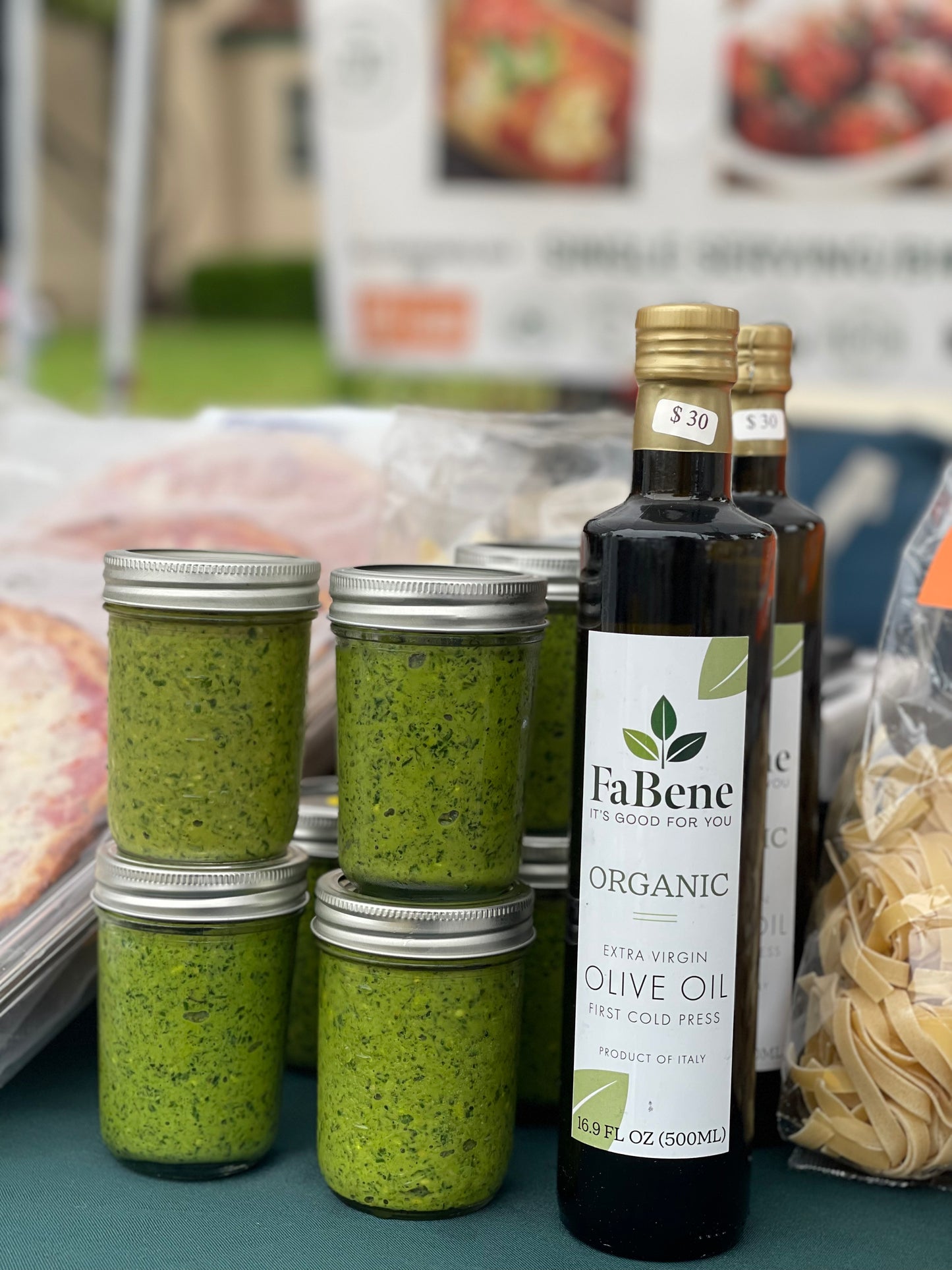 Basil Pesto with Extra Virgin Olive Oil, Pine Nuts & Nutritional Yeast (Dairy-Free)