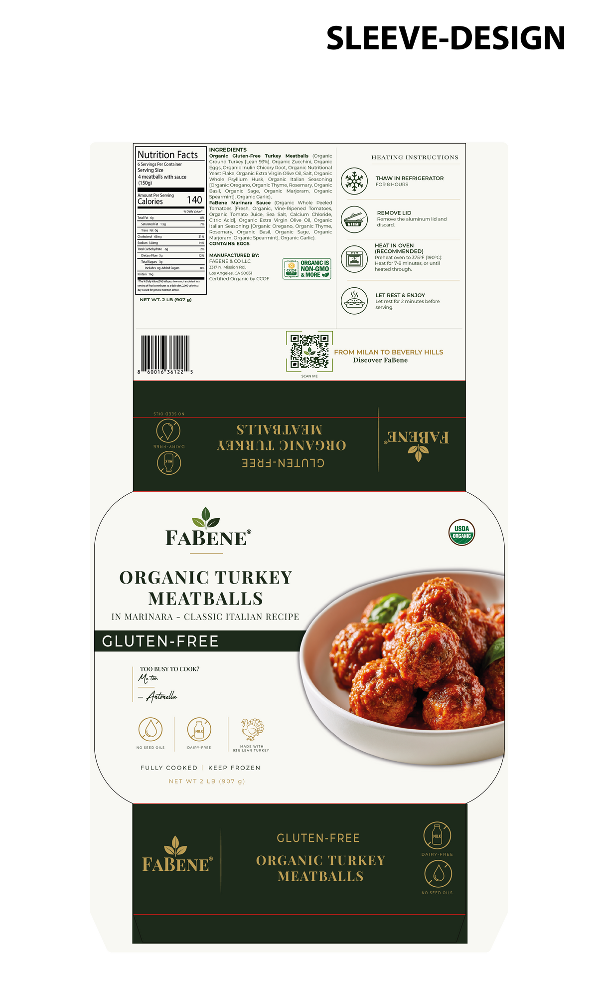 Organic Gluten-Free Turkey Meatballs (Dairy-Free)